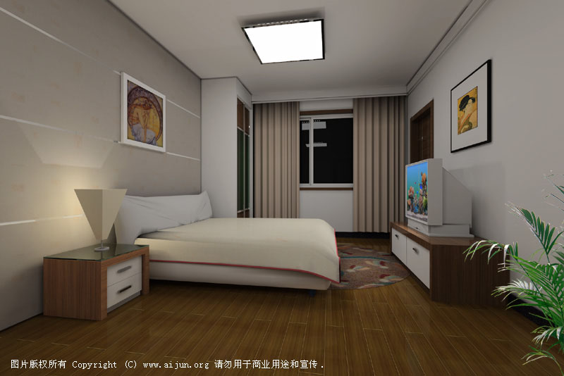 单身公寓卧室效果图
